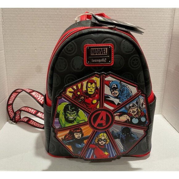Loungefly Marvel Avengers 60th Anniversary Glow in The Dark Mini-Backpack NEW main image 9
